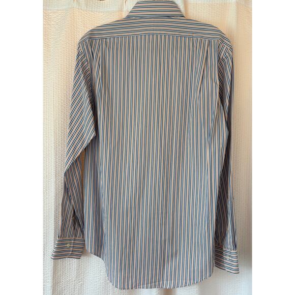 Polo Ralph Lauren Mens Regent Custom Fit Long Sleeve Striped Shirt Sz 16 34/35 - Picture 3 of 9
